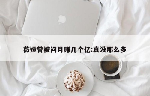 薇娅曾被问月赚几个亿:真没那么多